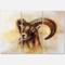 Designart - Portrait of Wild Ram With Mighty Horns I - Modern Canvas Wall Art Print